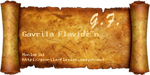 Gavrila Flavián névjegykártya